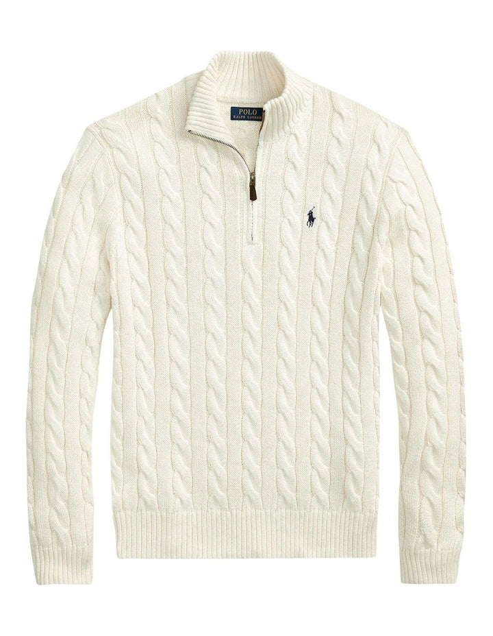 Elegxnce® - Polo RL Ribbestrikket Bomullssweater
