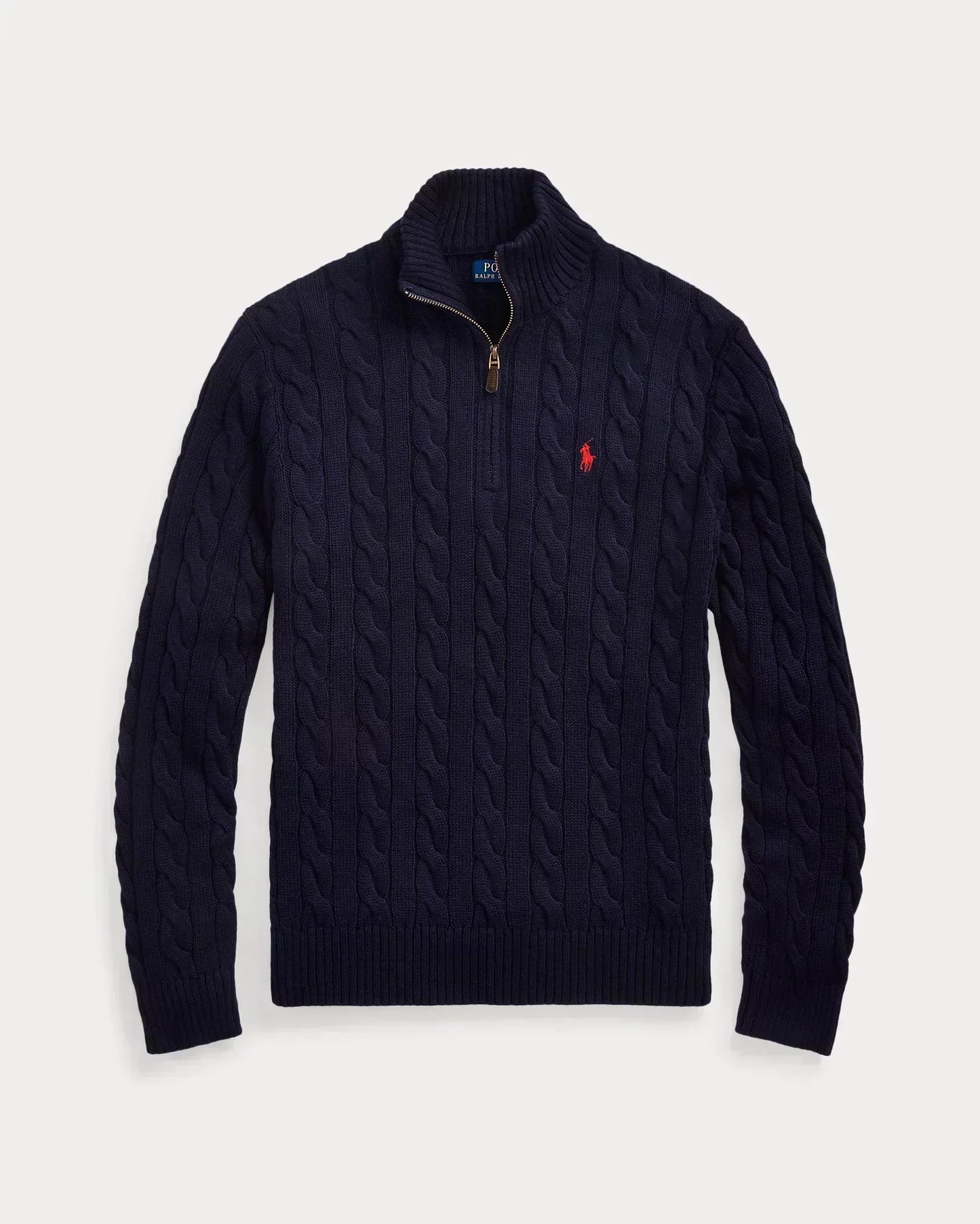 Elegxnce® - Polo RL Ribbestrikket Bomullssweater