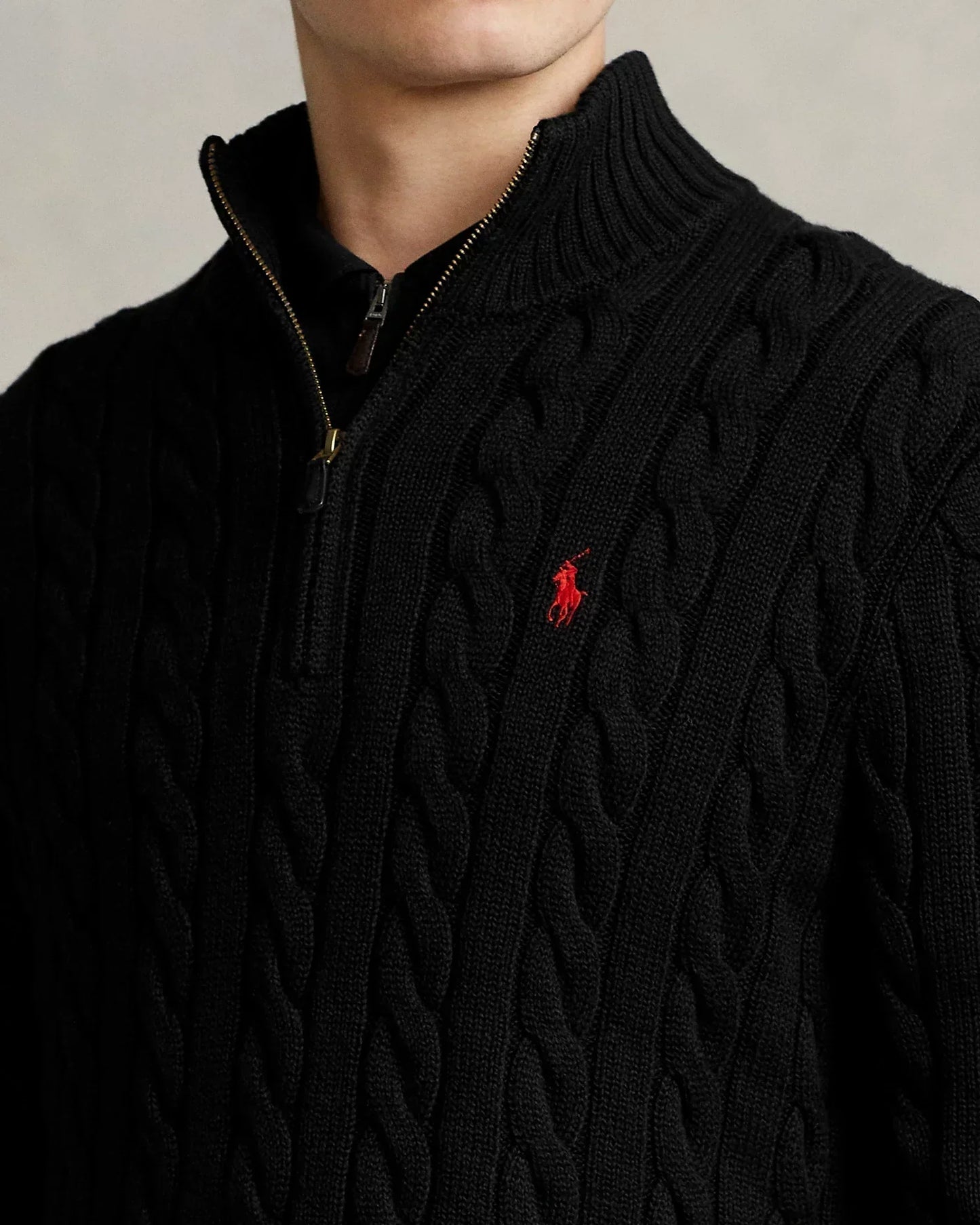 Elegxnce® - Polo RL Ribbestrikket Bomullssweater