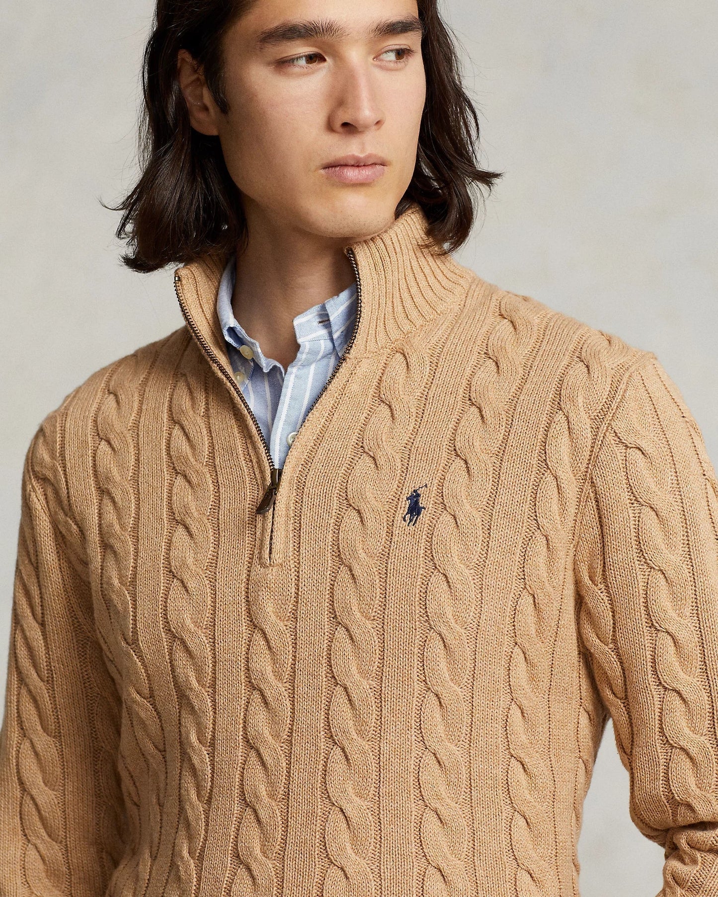 Elegxnce® - Polo RL Ribbestrikket Bomullssweater