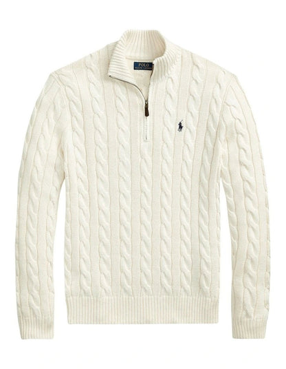 Elegxnce® - Polo RL Ribbestrikket Bomullssweater