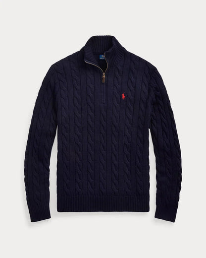 Elegxnce® - Polo RL Ribbestrikket Bomullssweater